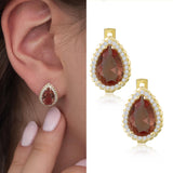 14k Gold | Diaspore Teardrop Earrings