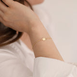 14k Gold | Four-Leaf Clover Bracelet