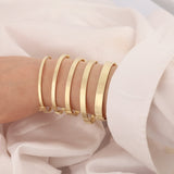 14k Gold | Plain Oval Bangle