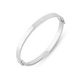 14k Gold | Plain Oval Bangle