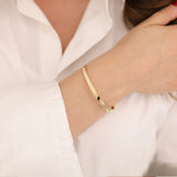 14k Gold | Plain Oval Bangle