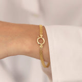 14k Gold | Bismarck Mesh Chain Bracelet with Sailor Lock