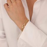 14k Gold | Bismarck Mesh Chain Bracelet with Sailor Lock