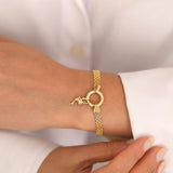 14k Gold | Bismarck Mesh Chain Bracelet with Sailor Lock