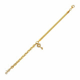 14k Gold | Paperclip and Snake Chain with Key Charm