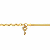 14k Gold | Paperclip and Snake Chain with Key Charm