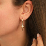 14k Gold | North Star Dangle Earrings