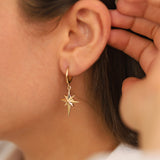 14k Gold | North Star Dangle Earrings