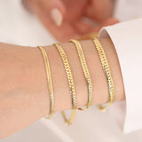 14k Gold | Herringbone Bracelet