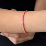 14k Gold | Pink Coral Eternity Beaded Bracelet