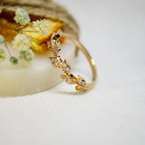 8k - 14k - 18k Gold | Diamond Leaf Ring