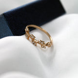 8k - 14k - 18k Gold | Diamond Leaf Ring