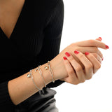 14k Gold | Rolo Link & Paperclip Bracelet with Charm