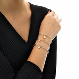 14k Gold | Rolo Link & Paperclip Bracelet with Charm