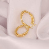 14k Gold | Double Row Hoop Earrings