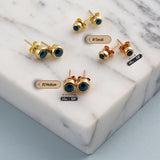 14k Gold | Evil Eye Stud Earrings