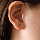 14k Gold | Evil Eye Stud Earrings