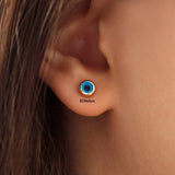 14k Gold | Evil Eye Stud Earrings