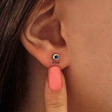 14k Gold | Evil Eye Stud Earrings