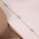 14k Gold | Light Blue Opal Bracelet