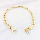 14k Gold | Paperclip & Curb Chain Bracelet