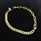 14k Gold | Paperclip & Curb Chain Bracelet