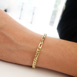 14k Gold | Paperclip & Curb Chain Bracelet