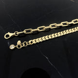 14k Gold | Paperclip & Curb Chain Bracelet