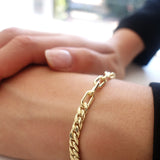 14k Gold | Paperclip & Curb Chain Bracelet