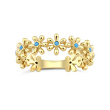 14k Gold | Daisy Natural Stone Ring