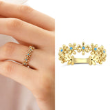 14k Gold | Daisy Natural Stone Ring