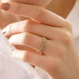 14k Gold | Daisy Natural Stone Ring