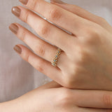 14k Gold | Daisy Natural Stone Ring