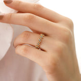 14k Gold | Daisy Natural Stone Ring