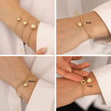 14k Gold | Ball Charm Cremation Urn / Ash Holder Bracelet