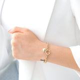 14k Gold | Rolo Bracelet with Sailor Clasp | 3mm - 8mm