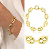 14k Gold | Coffee Bean Chain Bracelet