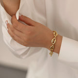 14k Gold | Coffee Bean Chain Bracelet