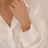 14k Gold | Coffee Bean Chain Bracelet