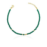 14k Gold | Green Jade Eternity Beaded Bracelet