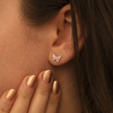 14k Gold | Dainty Butterfly Shaped Earrings