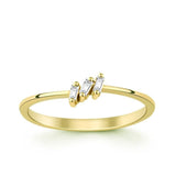 8k - 14k - 18k Gold | Tri Diamonds Ring