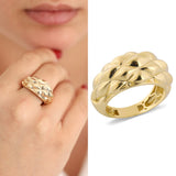 14k Gold | Thick Dome Ring