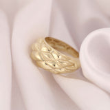 14k Gold | Thick Dome Ring