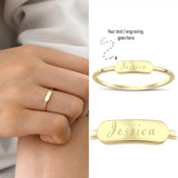 14k Gold | Engravable Minimal Ring