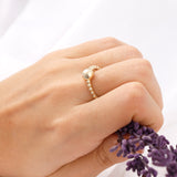 14k Gold | Beaded Bubble Ring