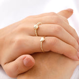 14k Gold | Beaded Bubble Ring