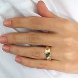 14k Gold | Faceted Chunky Ring