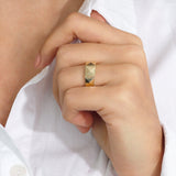 14k Gold | Faceted Chunky Ring