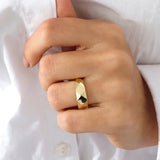 14k Gold | Faceted Chunky Ring